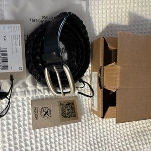 Golden Goose Women’s Black Braided Belt